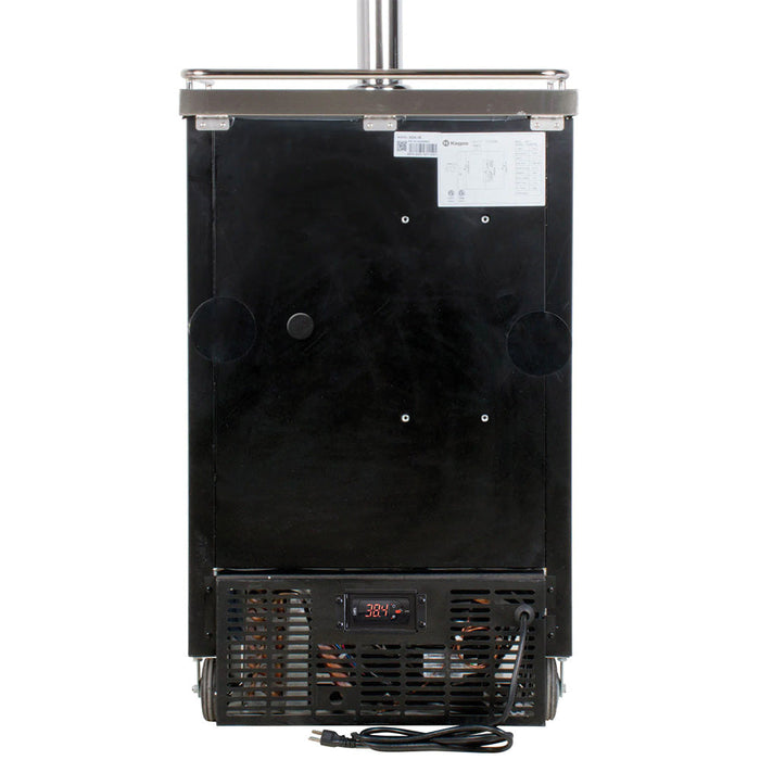 24" Wide Dual Tap Black Commercial Kegerator