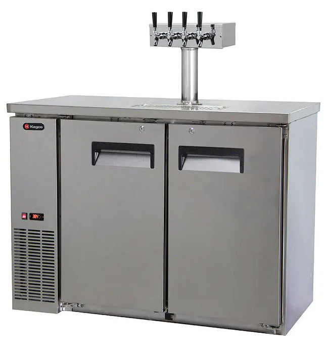 49" Wide Four Tap Stainless Steel Craft Beer Kegerator