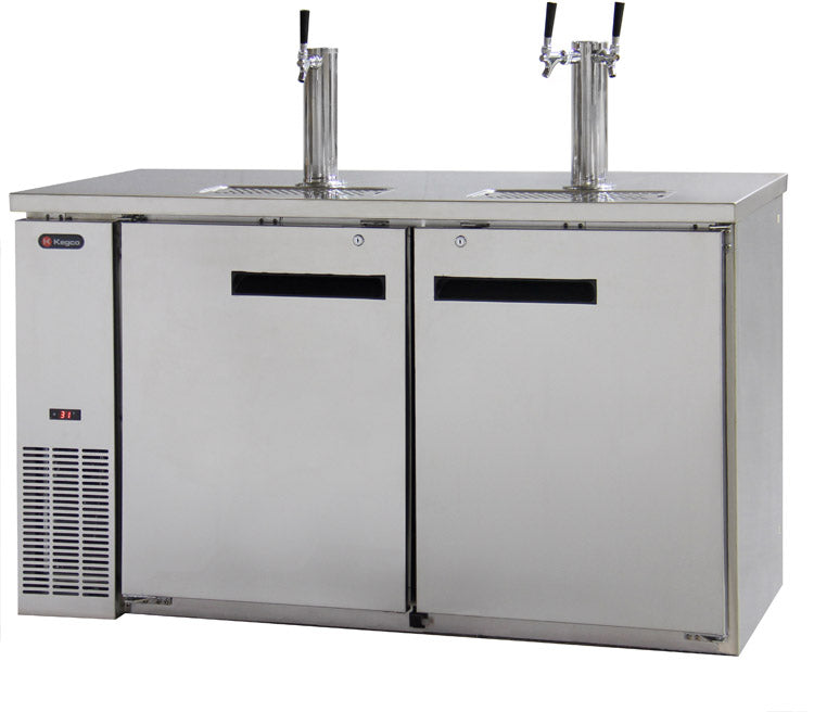 61" Wide Triple Tap Stainless Steel Commercial Kegerator