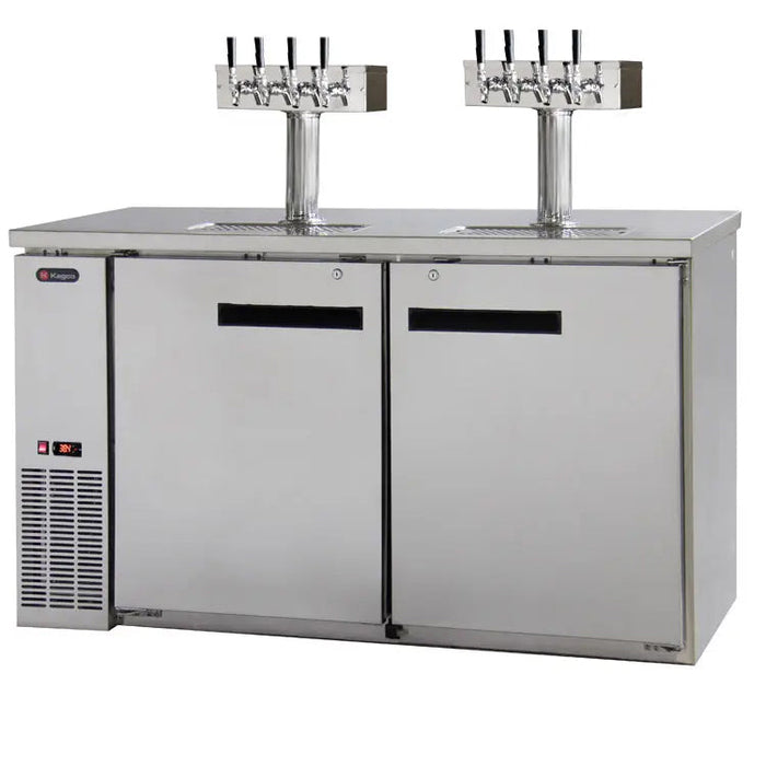 61" Wide Eight Tap Stainless Steel Craft Beer Kegerator