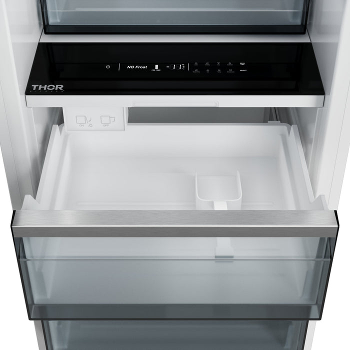 THOR Kitchen X-Series 24" 12.4 cu. ft. Panel Ready Built-In Freezer Column with Automatic Ice Maker, XRF24CFZ