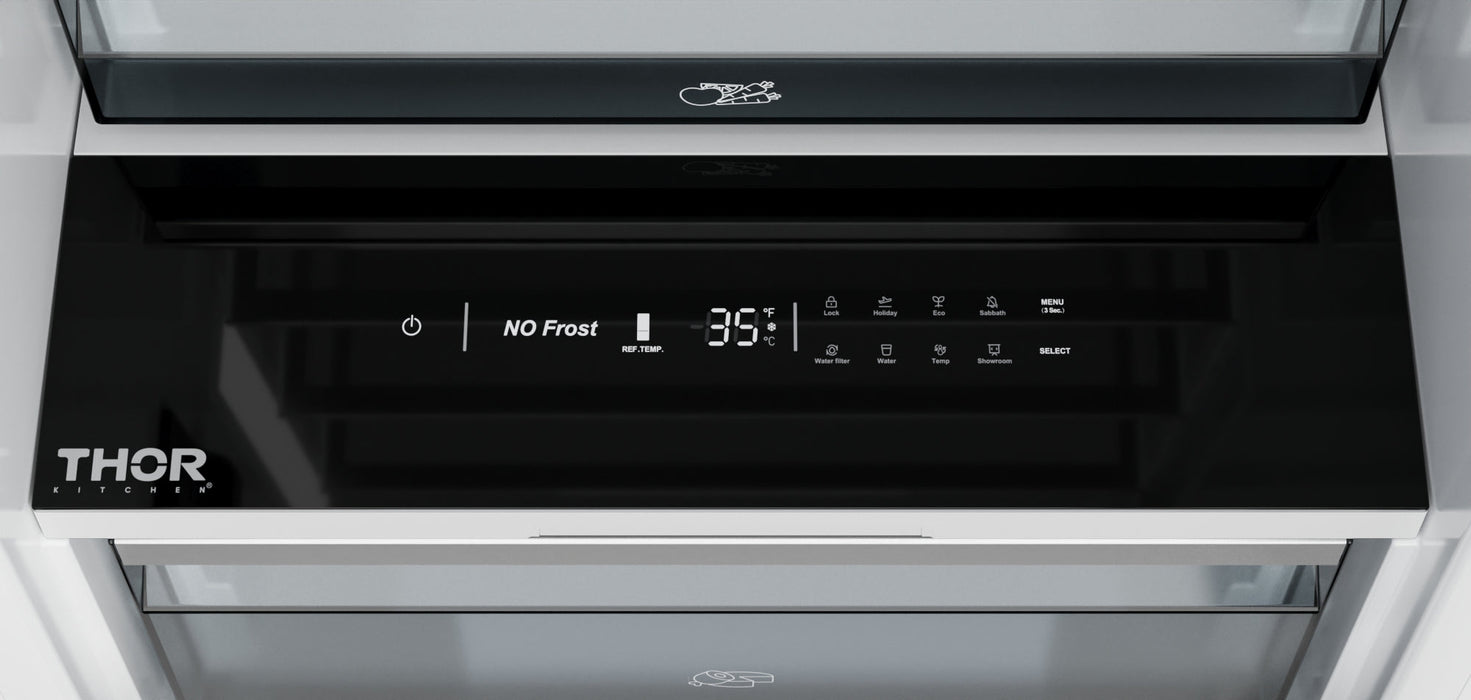 THOR Kitchen X-Series 24" 12.5 cu. ft. Panel Ready Built-In Refrigerator Column with Interior Water Dispenser, XRF24CRF