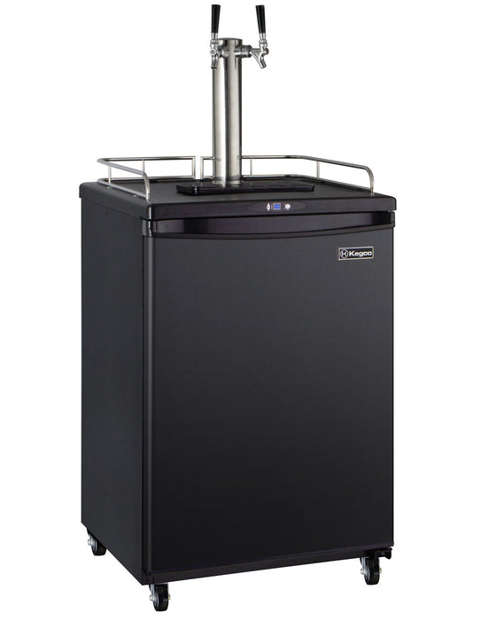 24" Wide Dual Tap Black Commercial/Residential Digital Kegerator