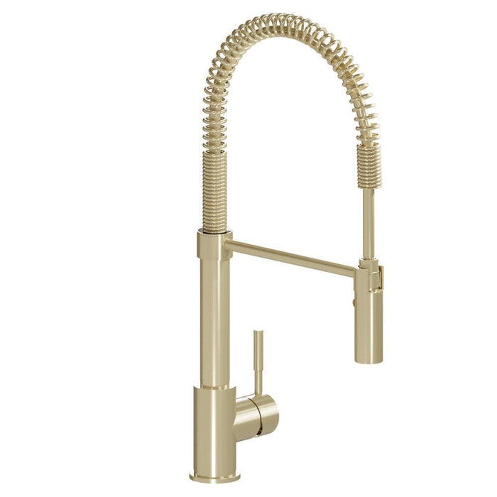 ZLINE Sierra Pull Down Spring Single Handle Kitchen Faucet in Champagne Bronze (SRA-KF-CB)