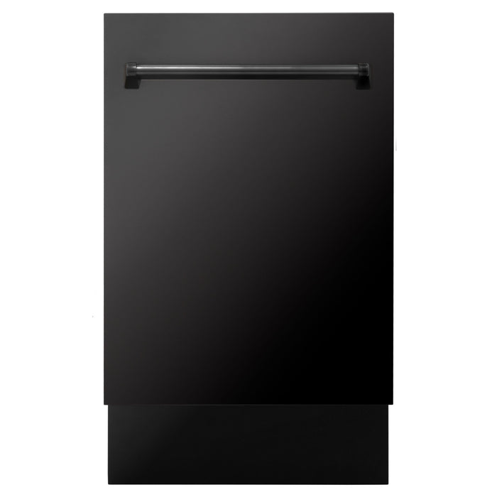 ZLINE 18 In. Tallac Series 3rd Rack Top Control Dishwasher in Black Stainless Steel, 51dBa, DWV-BS-18