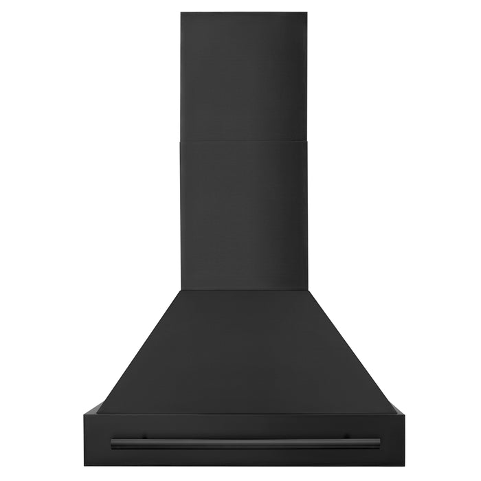 ZLINE 30 In. Black Stainless Steel Range Hood with Black Stainless Steel Handle, BS655-30-BS