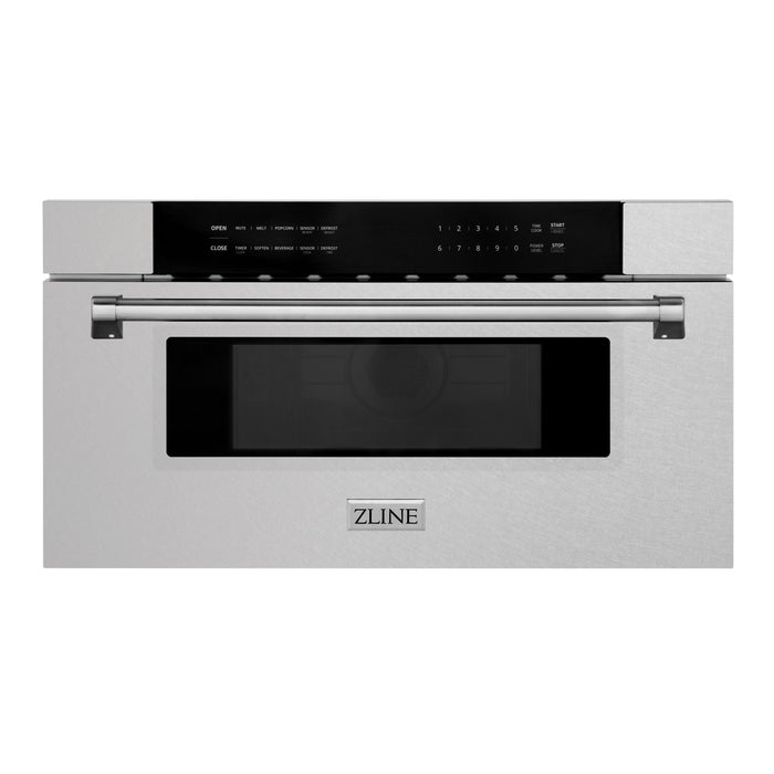 ZLINE 30 Inch 1.2 cu. ft. Built-In Microwave Drawer in DuraSnow® Stainless Steel, MWD-30-SS