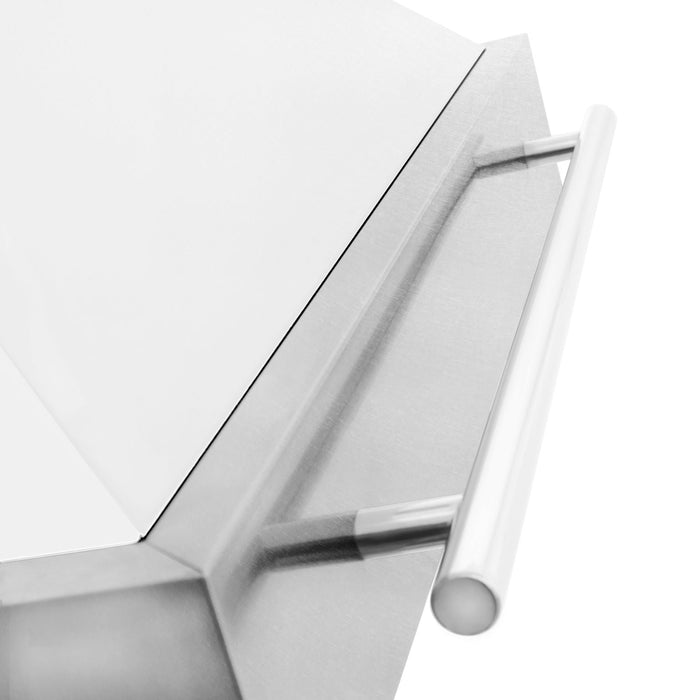 ZLINE 30 Inch DuraSnow® Stainless Steel Range Hood with White Matte Shell, 8654SNX-WM-30