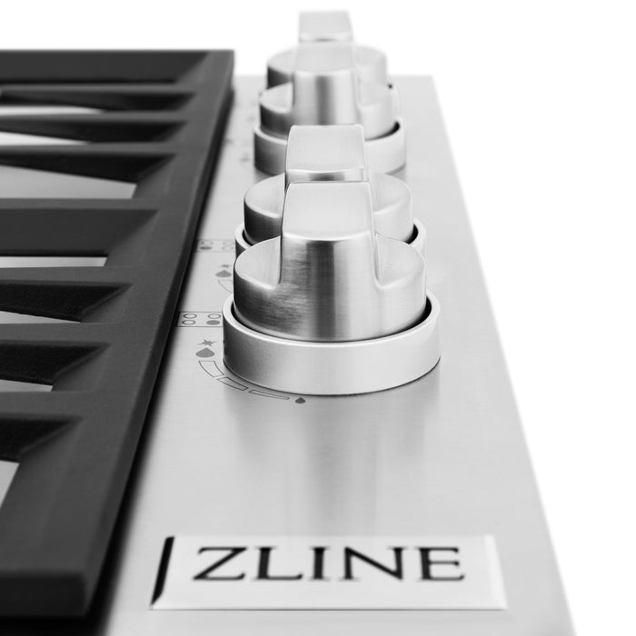 ZLINE 30 in. Dropin Cooktop with 4 Gas Brass Burners, RC-BR-30