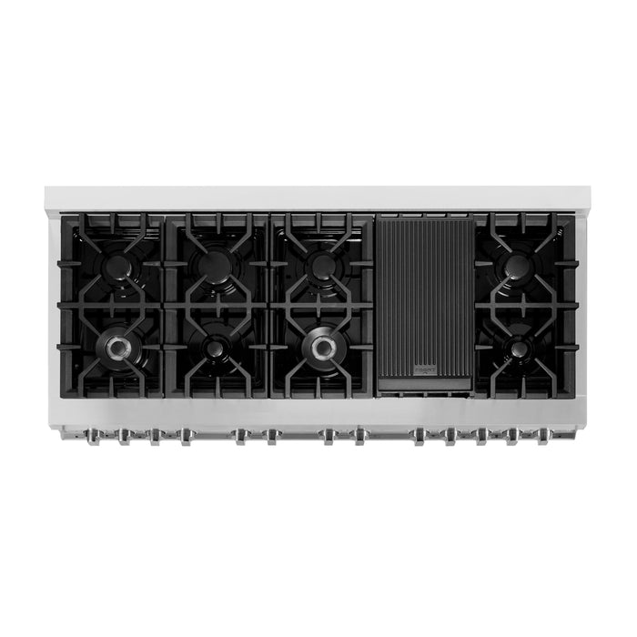 ZLINE 60 In. Professional Dual Fuel Range in Stainless Steel with Black Matte Door, RA-BLM-60