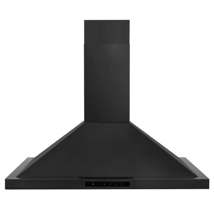 ZLINE Appliance Package - 30" Professional Double Wall Oven, 36" Rangetop, Range Hood In Black Stainless Steel, 3KP-RTBRH36-AWD