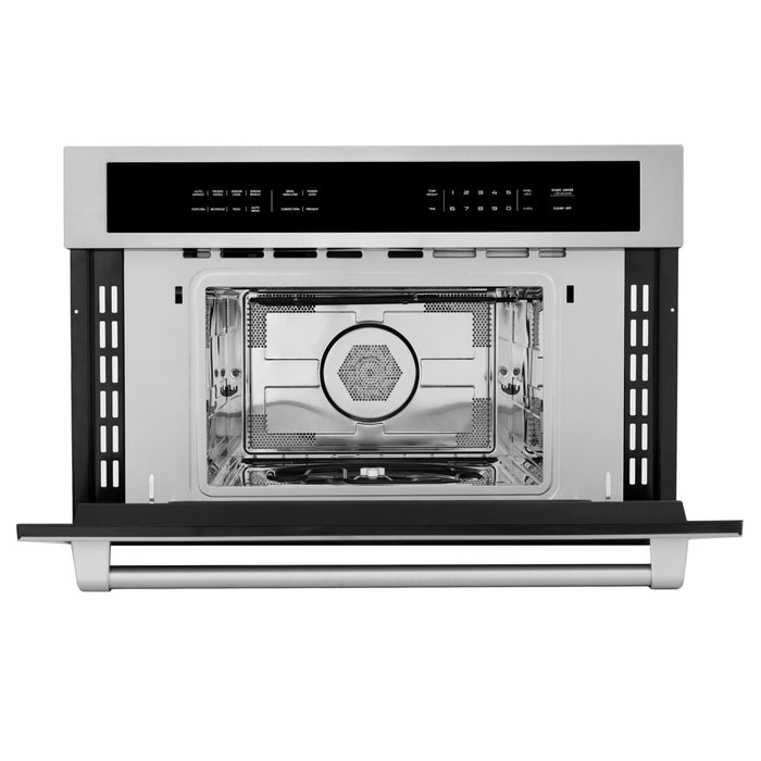 ZLINE Appliance Package - 30 in. Built-in Convection Microwave Oven, 30 in. Single Wall Oven in Stainless Steel, 2KP-MW30-AWS30