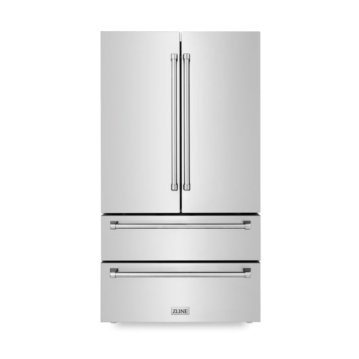 ZLINE Appliance Package - 30 in. Gas Range, Over The Range Microwave, 3 Rack Dishwasher, Refrigerator, 4KPR-SGROTRH30-DWV