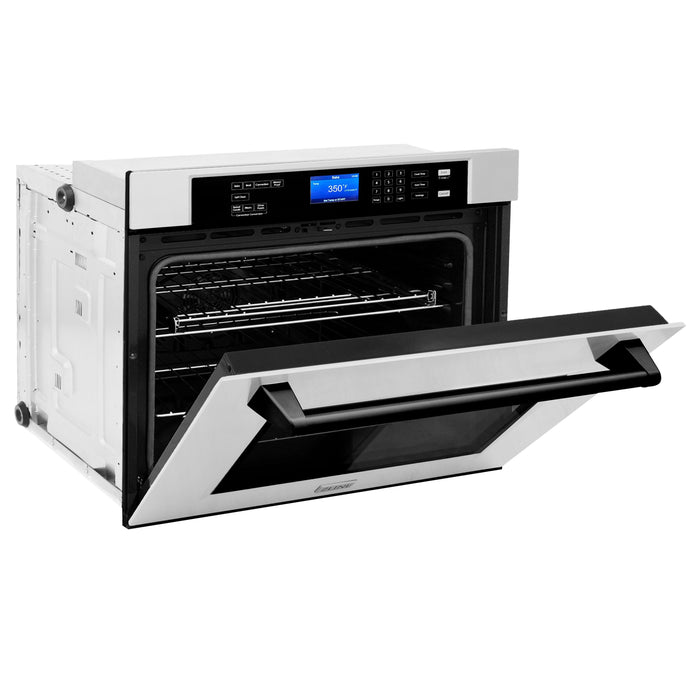 ZLINE Autograph Matte Black Package - 36" Rangetop, 36" Range Hood, Dishwasher, Built-In Refrigerator, Microwave Drawer, Wall Oven