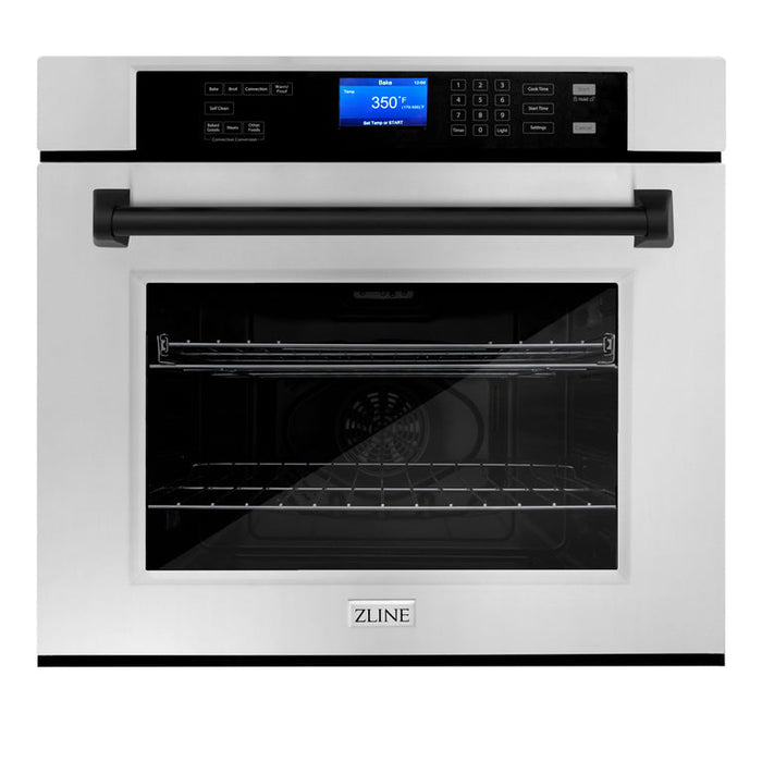 ZLINE Autograph Matte Black Package - 36" Rangetop, 36" Range Hood, Dishwasher, Refrigerator, Microwave Drawer, Wall Oven