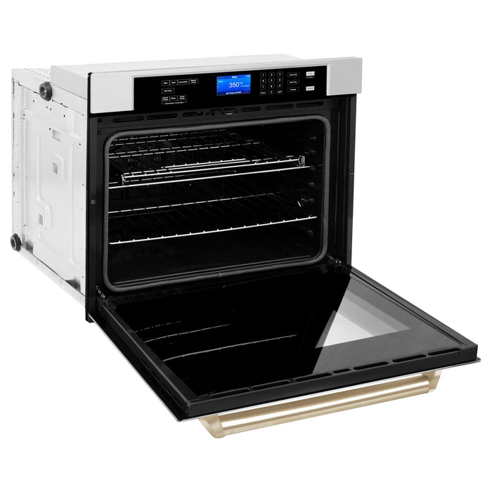 ZLINE Autograph Package - 36" Rangetop, Range Hood, Dishwasher, Refrigerator, Microwave, Wall Oven