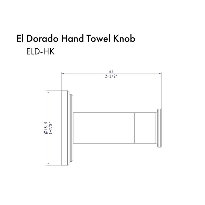 ZLINE El Dorado Towel Hook with color options (ELD-HK)