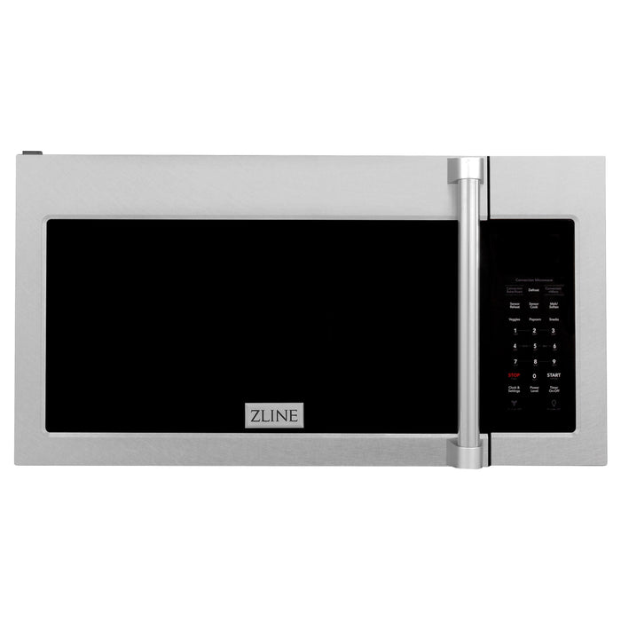 ZLINE Package - 30" Double Wall Oven, 36" Rangetop, Microwave In DuraSnow® Stainless Steel