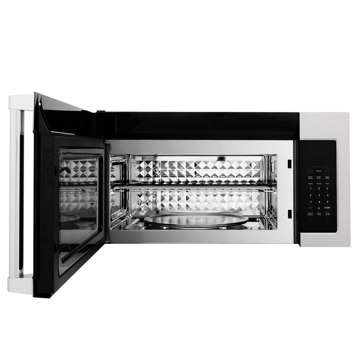 ZLINE Package - 30" Double Wall Oven, 36" Rangetop, Microwave In DuraSnow® Stainless Steel