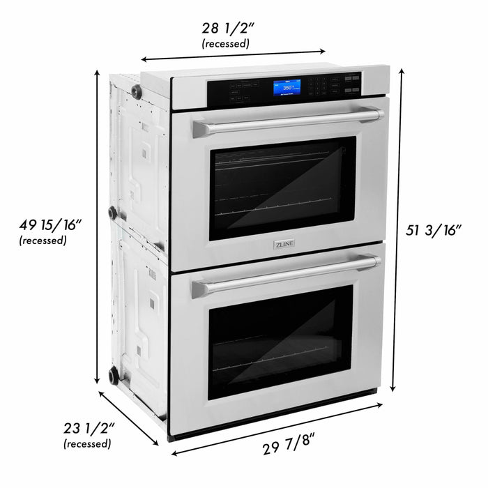 ZLINEAppliance Package - 36" Rangetop, Range Hood, Refrigerator, Dishwasher, Double Wall Oven