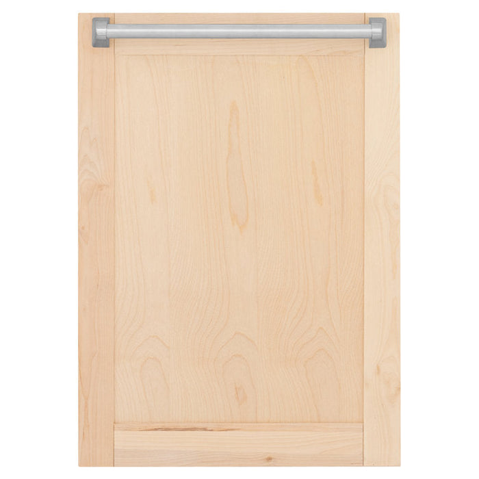 ZLINE 24" Tallac Series Built-In Dishwasher in Unfinished Wood With Stainless Steel Handles, DWV-UF-24