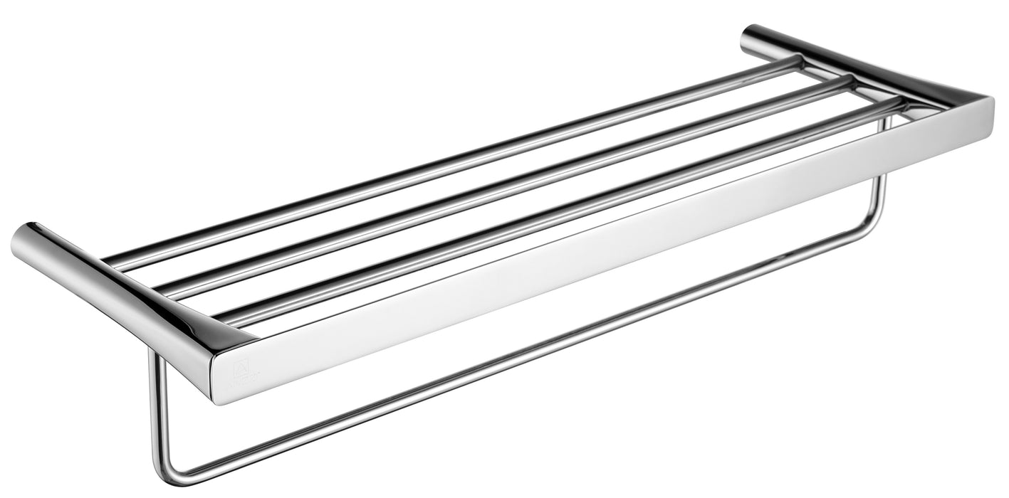 Caster 3 Series Towel Rack in Polished Chrome