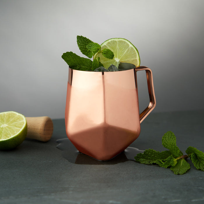 Seneca Faceted Copper Moscow Mule Mug