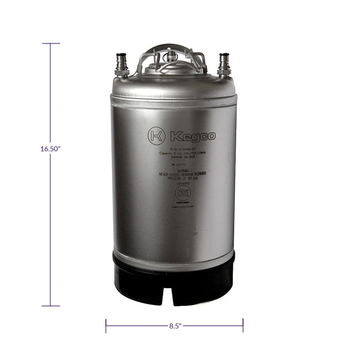 3 Gallon Home Brew Ball Lock Keg with Strap Handle