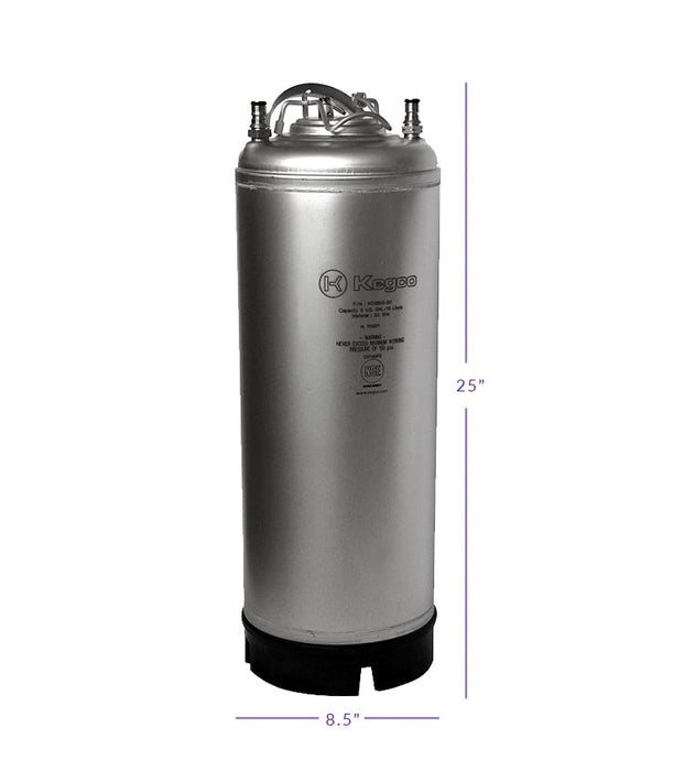 NSF Approved 5 Gallon Home Brew Ball Lock Keg with Strap Handle