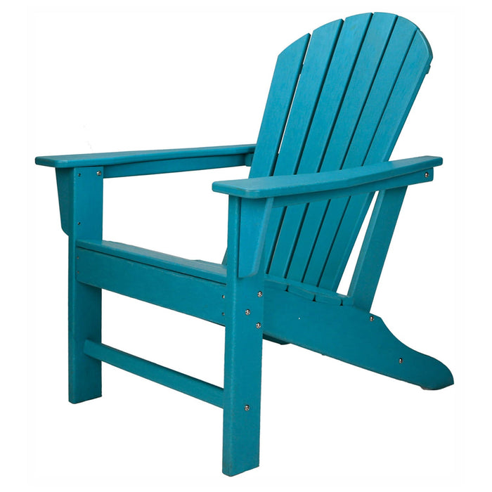 Leisure Classics UV Protected Indoor Outdoor Adirondack Patio Chair, Turquoise