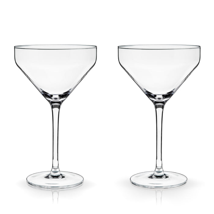 Raye Angled Crystal Martini Glasses Set of 2