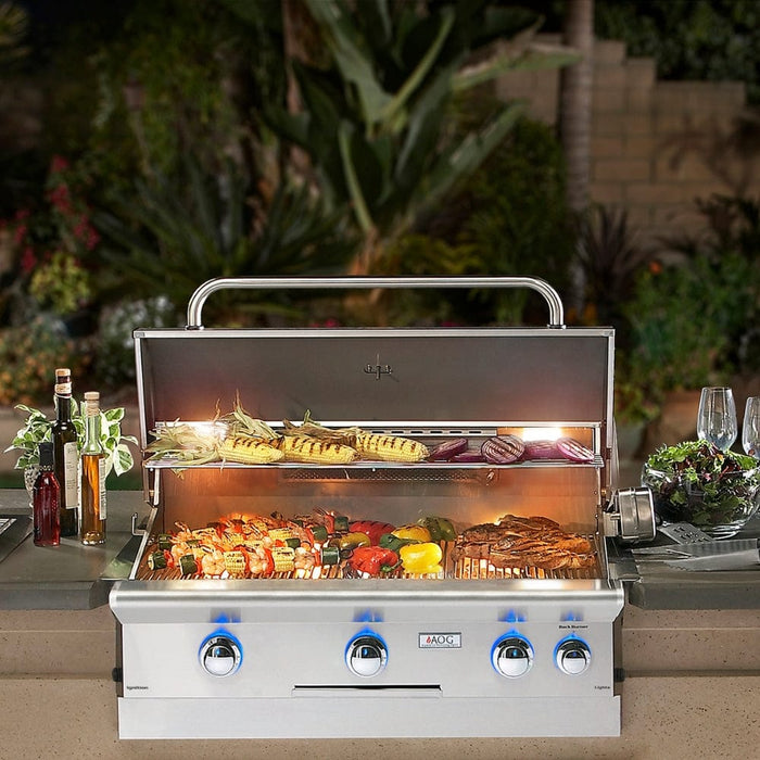 American Outdoor Grill L-Series 30-Inch Built-In Gas Grill with Backburner and Rotisserie