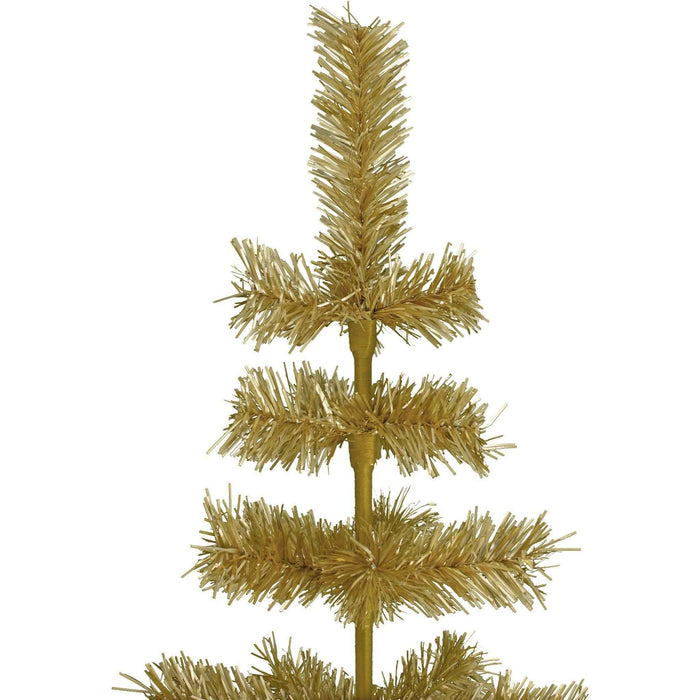 Antique Gold Tinsel Christmas Tree
