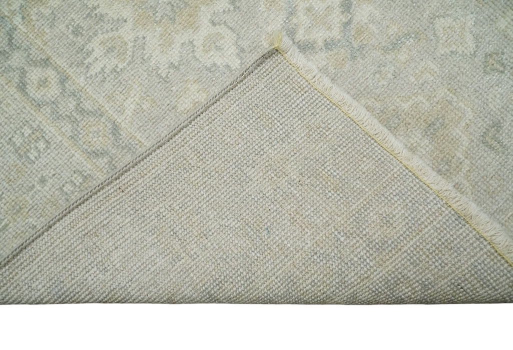 Antique Persian 2x3 Beige and Gray Hand Knotted Entryway Wool Area Rug | TRD3304823