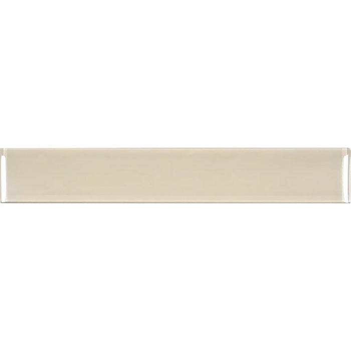 Ivory Glossy 2"x12" Glass Pool Tile Earth Series - Aquatica Collection