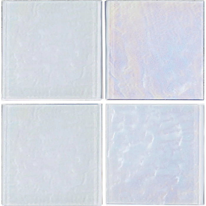 White 6"x6" Glass Pool Tile Elegant Glass Series - Aquatica Collection