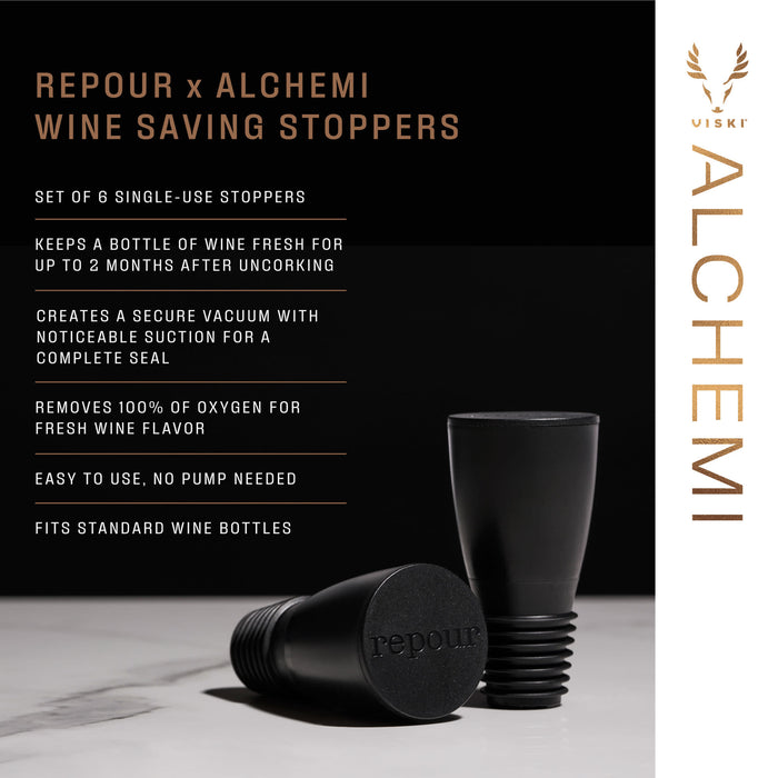 Alchemi Wine Saving Stoppers Set of 6