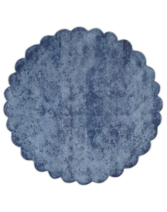 Art Silk 6x6 Round Modern Solid Violet Rug,  entryway, bedside, living room rug | VIS1