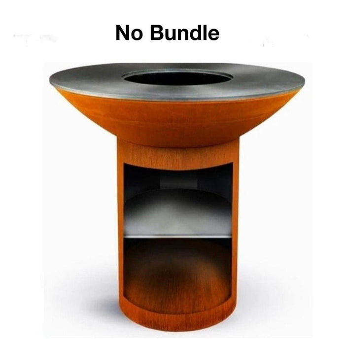 Arteflame Classic 38-Inch Tall Corten Steel Fire Pit with Storage