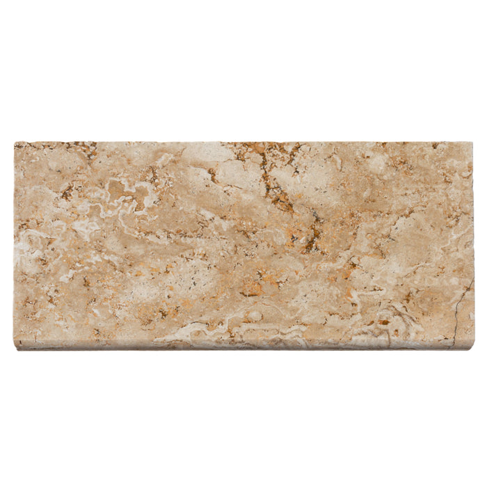 Aspendos Beige 12"x24" Tumbled Travertine Pool Coping - Belair Collection