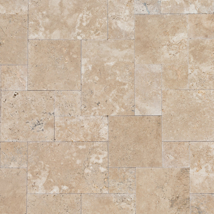 Travertine Aspendos Beige Pattern Tumbled Pavers - Belair Collection