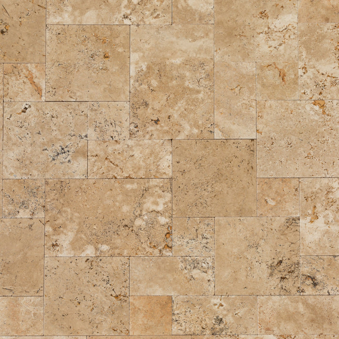 Travertine Aspendos Beige Pattern Tumbled Pavers - Belair Collection