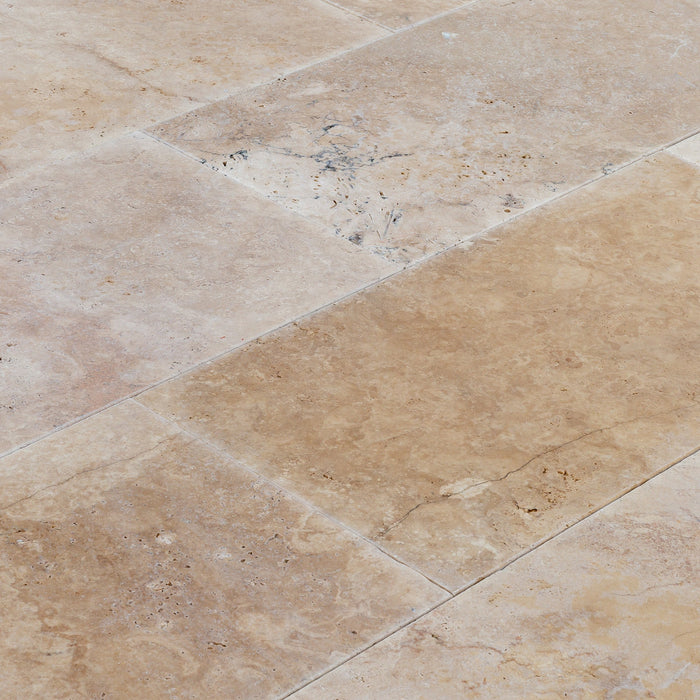 Travertine Aspendos Beige Pavers Tumbled 18"x36"x1 1/4" - Belair Collection