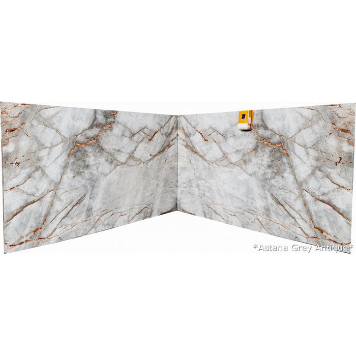 Astana Gray Antique Bookmatching Marble Slabs Polished - Livfloors Collection