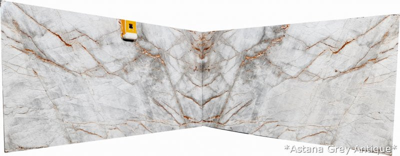 Astana Gray Antique Bookmatching Marble Slabs Polished - Livfloors Collection