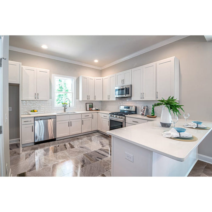 Atlantic Grey Cloudy Floor and Wall Marble Tile Polished - Livfloors Collection