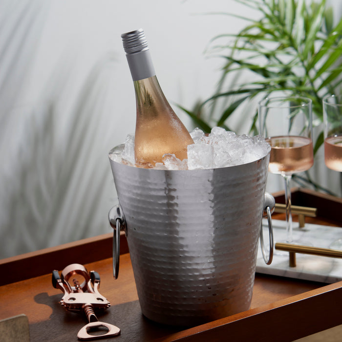 Irving Stainless Steel Hammered Ice Bucket