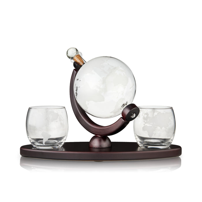 Globe Decanter and Whiskey Tumbler Set