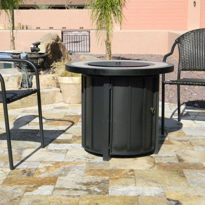 AZ Patio Heaters Tile Top 30-Inch Round LP Fire Pit Table (AFP-TTR)