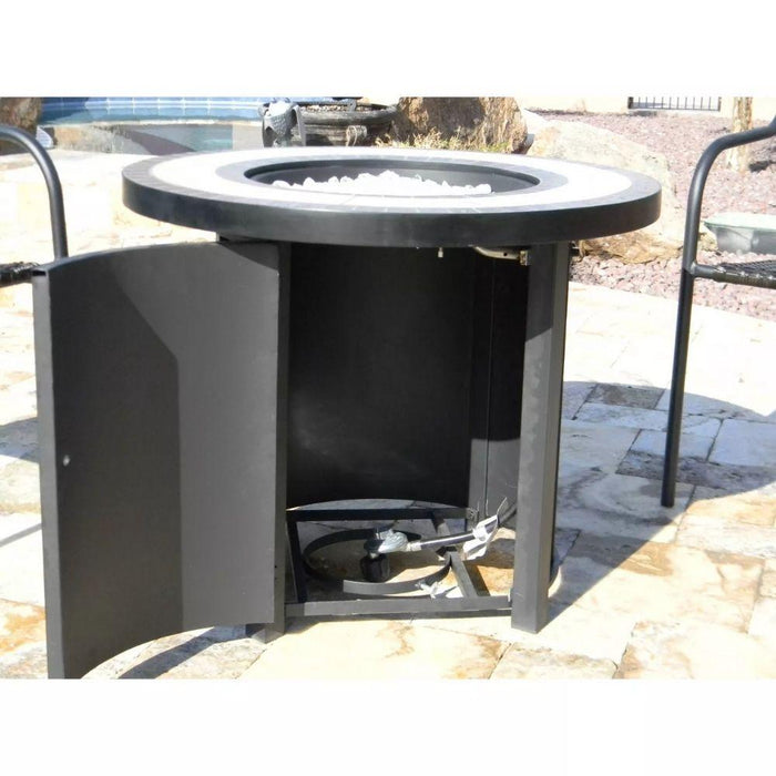 AZ Patio Heaters Tile Top 30-Inch Round LP Fire Pit Table (AFP-TTR)